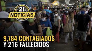 Coronavirus en Perú: Son 9 784 los contagiados y 216 los fallecidos