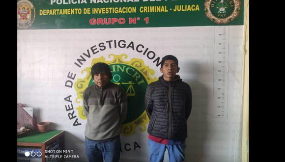 Puno: Atrapan a dos ladrones de autopartes integrantes de la banda "Los terribles del jirón Sandia", en Juliaca (Foto: PNP)