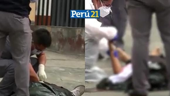 Joven muere tras ser baleado en SJL. (Foto: Composición Perú21)