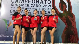 Equipo peruano de gimnasia rítmica consiguió la medalla de plata en Sudamericano 2021