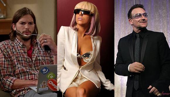 Ashton Kutcher, Lady Gaga y Bono son algunas de estas estrellas 2.0. (Agencias)