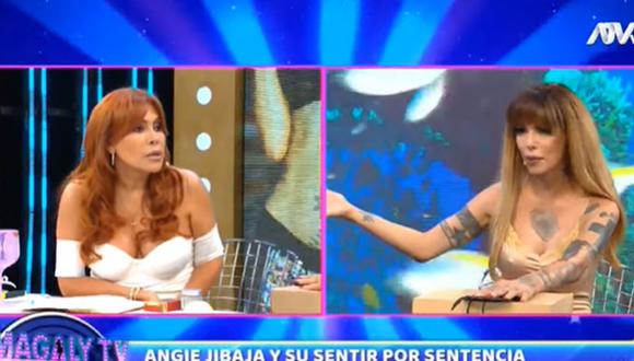 Magaly Medina y Angie Jibaja protagonizaron tensa discusión en vivo. (Foto: Captura de video)