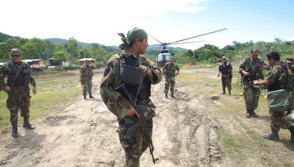Más de un millar de efectivos policiales y militares buscan lo que queda de las huestes de ‘Artemio’ en el Huallaga. (Difusión)
