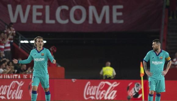 Un Barcelona sin ideas, a pesar de contar con Griezmann y Messi, cayó sin atenuantes en el campo del Granada. (Foto: AFP)
