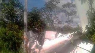 Trasladan a heridos tras accidente de avioneta en Pucallpa [VIDEO]