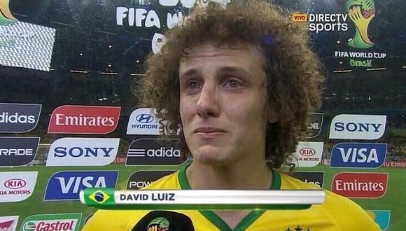 David Luiz no pudo contener las lágrimas tras derrota de Brasil. (Internet)