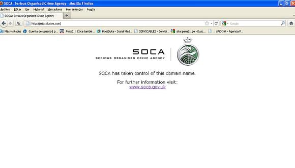 El dominio de la página de descargas fue tomado por SOCA. (Internet)