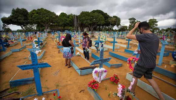 Brasil, uno de los tres países en el mundo más afectado por la pandemia en números absolutos junto a Estados Unidos e India, registra una tasa de mortalidad de 260,3 decesos por cada 100.000 habitantes. (Foto:  Michael Dantas / AFP)
