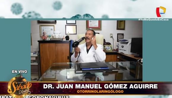 Cuestionan prácticas caseras para combatir el coronavirus expuestas en programa de Andrés Hurtado. (Captura Youtube)