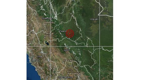 Un sismo de magnitud 4,2 se registró en Pasco este viernes a las 22:58 horas. (Foto: IGP)