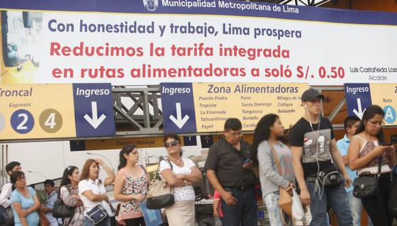 ¿SE CONTRADICE? Municipalidad de Lima da a entender que tarifa integrada se reduciría. (Percy Ramírez/USI)