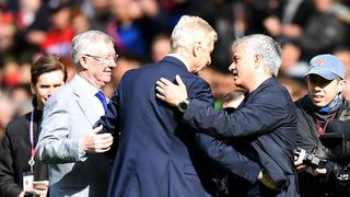 Alex Ferguson y Mourinho despiden a Arsene Wenger en Old Trafford [FOTOS]