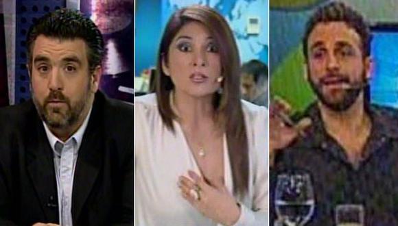 Raquel Salazar, Carlos Cornejo y ‘Peluchín’ fueron sorprendidos por el sismo. (Captura de TV)