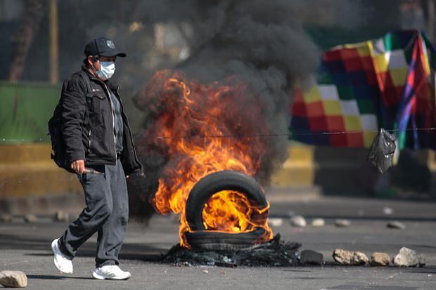 Crisis en La Paz, Bolivia. (Getty Images)