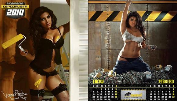 Vania Bludau luce muy sexy en la portada y la imagen de los primeros meses de año del calendario. (Facebook Vania Bludau)