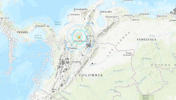 Hasta el momento las autoridades hayan informado de víctimas mortales o daños materiales en Colombia. (Foto: USGC)