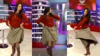 Rebeca Escribens se luce bailando marinera durante programa en vivo
