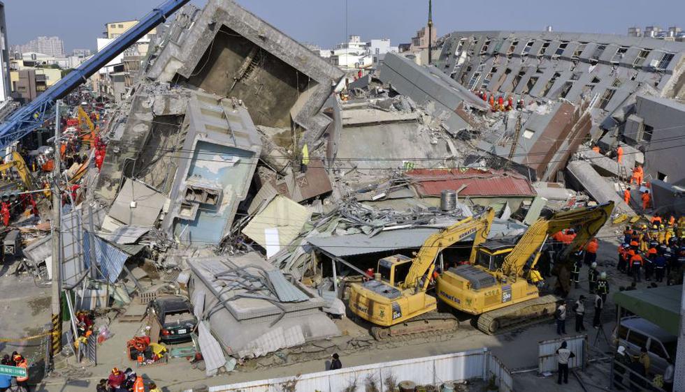 Este es el edificio que se derrumbó durante el terremoto de Taiwán. (AFP)