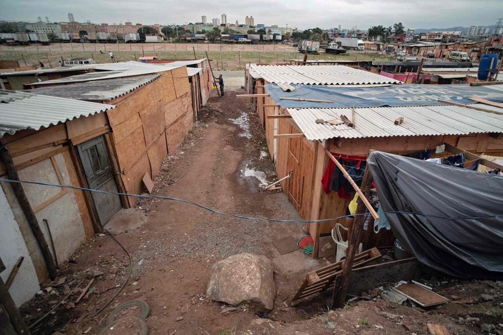 Vista de la favela Jardim Julieta, en las afueras de Sao Paulo, Brasil. (AFP/FERNANDO MARRON).