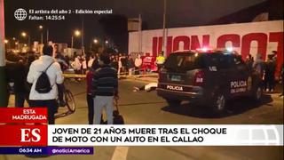 Joven muere tras impactar a toda velocidad su moto contra auto en el Callao [VIDEO]