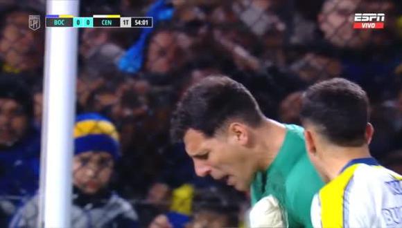 Gaspar Servio atajó un penal en el Boca Juniors vs. Rosario Central. (Foto: Captura ESPN)