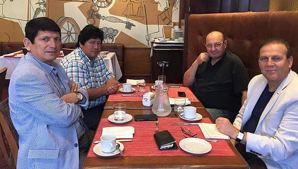 Edwin Oviedo y Sergio Markarián se reunieron en Uruguay. (@KevinPkc23al)