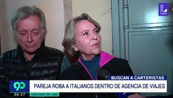 Una pareja de italianos fueron víctimas de la delincuencia en Cercado de Lima. (Video: Latina)