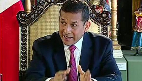 Humala habló con la prensa desde Palacio de Gobierno. (RPP)
