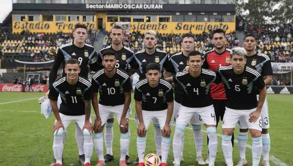 Argentina vs. Ecuador se miden por la fecha 1 del fútbol masculino en Lima 2019. (Foto: @Argentina)