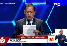 Elecciones 2021: Candidato José Vega se retira del debate presidencial de manera inesperada