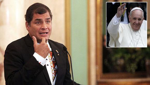 Rafael Correa dijo que Francisco conoce muy bien la realidad de Ecuador. (Agencias)
