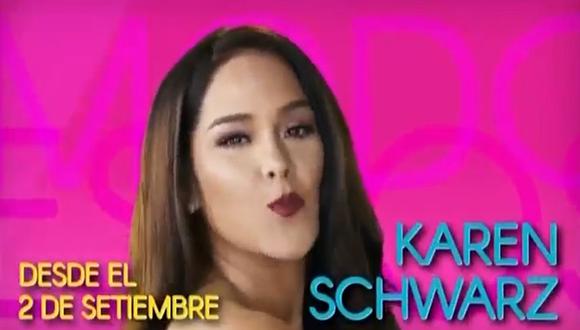 “Modo Espectáculos” con Karen Schwarz se estrena el 2 de setiembre en Latina. (Foto: Captura de video)