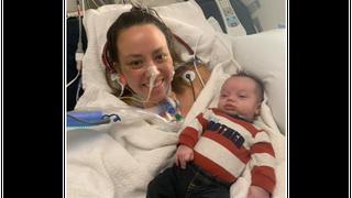 Mujer hospitalizada por COVID-19 en EE.UU. da a luz por emergencia y conoce a su bebé 2 meses después
