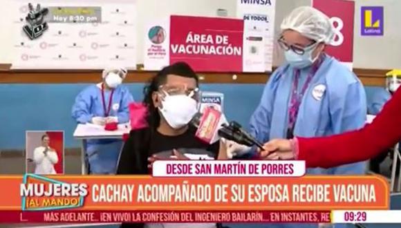 Cachay recibe segunda dosis de vacuna contra el COVID-19: “No hay que tener miedo”. (Foto: captura de video)