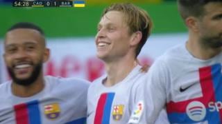 Barcelona vs. Cádiz: Frenkie de Jong abrió el marcador en favor del cuadro blaugrana [VIDEO]