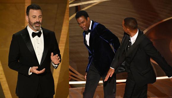 Jimmy Kimmel bromeó con la polémica bofetada de Will Smith a Chris Rock. (Foto: AFP)