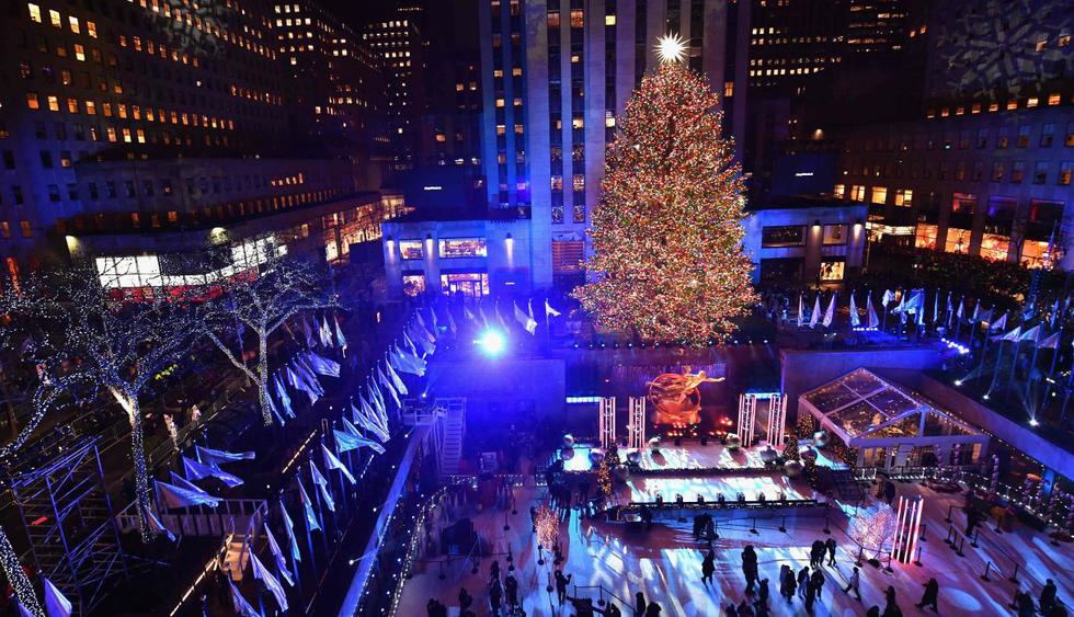 Nueva York: Llegó la Navidad con el encendido del árbol del Rockefeller Center. (Foto: AFP)