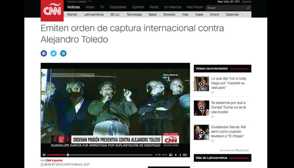 Dictan orden de captura para el expresidente Alejandro Toledo y así reacciona el mundo