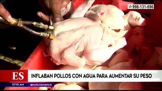 Ate: Policía interviene local avícola donde inflaban pollos con agua