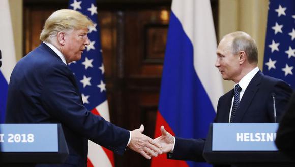 El mandatario de Estados Unidos, Donald Trump, y su homólogo ruso, Vladimir Putin. (Foto: AP)