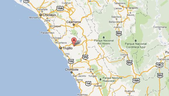 El asesinato ocurrió en el pueblo de Siccha, en la provincia de Julcán. (Google Maps)