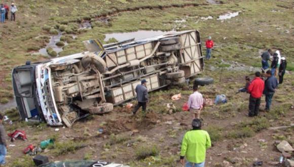 Arequipa: Despiste de bus deja dos muertos y 15 heridos en Orcopampa. (Correo)