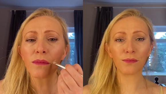 Suzi Strover dejó atónito a más de uno en redes sociales al enseñar su truco para un 'levantamiento facial instantáneo' utilizando maquillaje. | Crédito: @skincaresuzi / TikTok