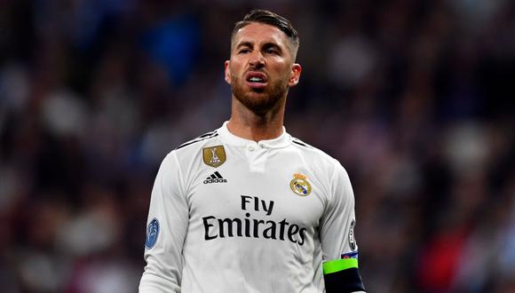 Sergio Ramos se dirigió a la afición en nombre de la plantilla del Real Madrid. (Foto: AFP).