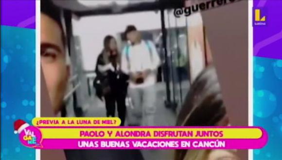 Alondra García y Paolo Guerrero viajaron a Cancún. (Imagen: Latina)