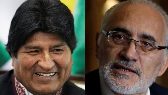 Evo Morales y Carlos Mesa lideran las encuestas presidenciales en Bolivia. (Reuters).